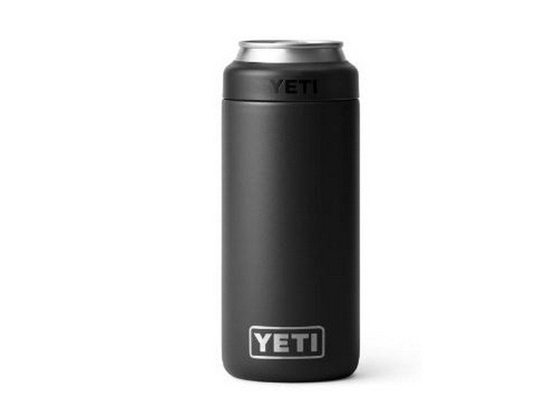YETI Rambler 12 oz Colster Black BPA Free Slim Can Insulator
