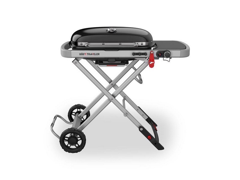 Weber Traveler 1 burner Liquid Propane Portable Grill Black