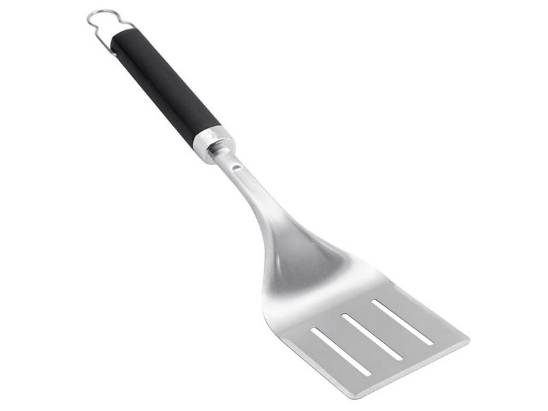 Weber Precision Stainless Steel Black/Silver Grill Spatula 1 pc