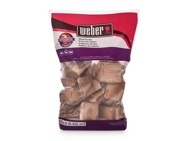 Weber Firespice Mesquite All Natural Mesquite Wood Smoking Chunks 350 cu in