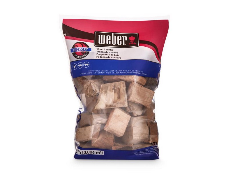 Weber Firespice Hickory All Natural Hickory Wood Smoking Chunks 350 cu in