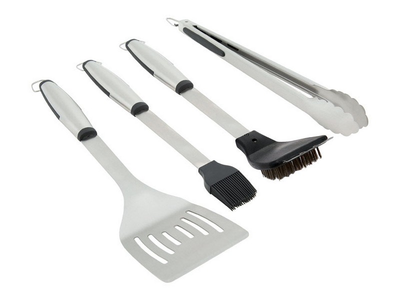 Grill Mark Stainless Steel Black/Silver Grill Tool Set 4 pc