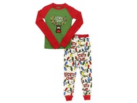 Lazy One Unisex Lights Out Kid's Long Sleeve Reindeer PJ's