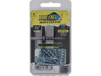 Bore-Fast 3/16 in. D X 1-1/2 in. L Steel Pan Head Screw and Anchor 25 pc