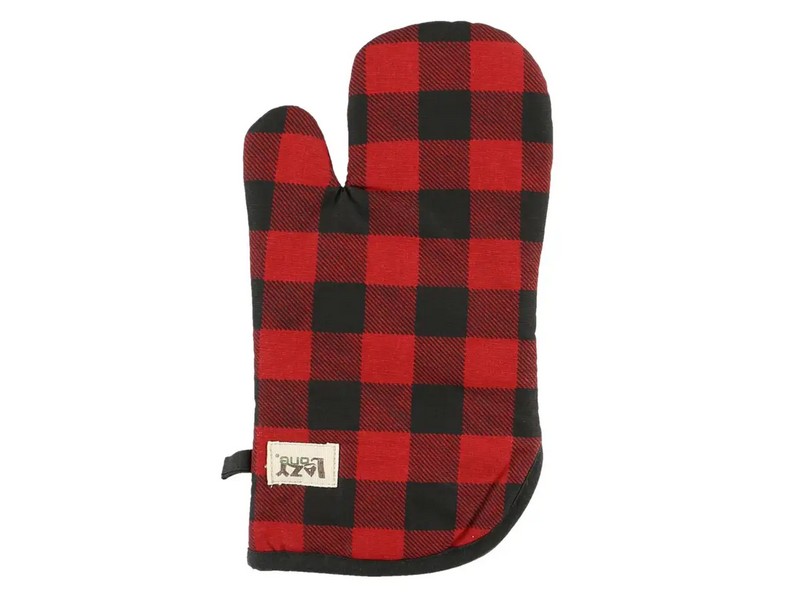 Lazy One Red Plaid Oven Mitt