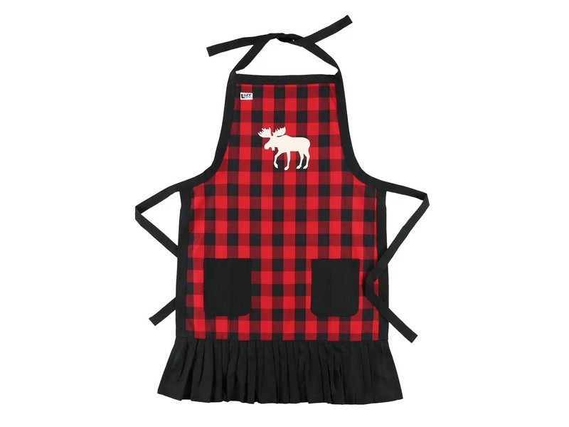 Lazy One Plaid Moose Women's Apron