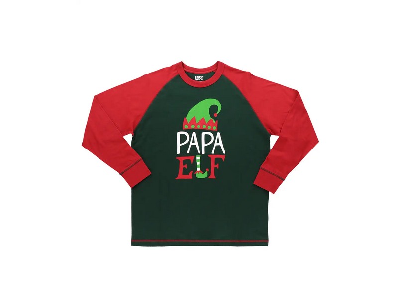 Lazy One Papa Elf Long Sleeve PJ Tee