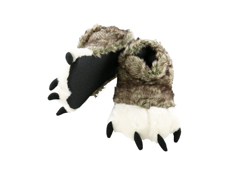 Lazy One Wolf Adult's Paw Slipper