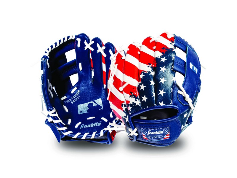 Franklin MLB Multicolored PVC T-Ball Fielding Glove 9.5 in. 1 pk