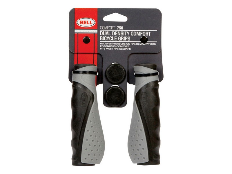 Bell Sports Comfort 750 Rubber Bike Grips Grey/Black