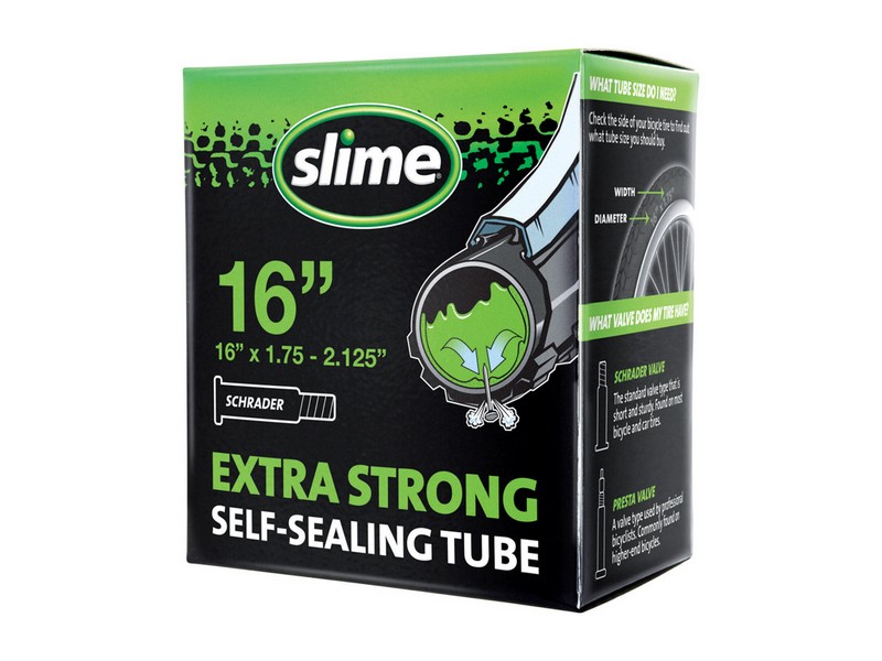 Bike Tube W/slime 16"