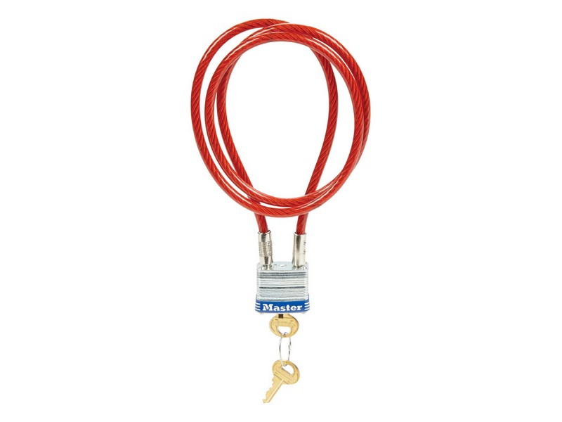 Master Lock 3/16 in. W X 36 in. L Steel 4-Pin Cylinder Locking Cable 1 pk