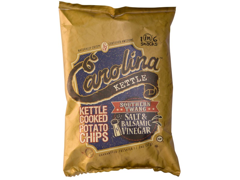 1 in 6 Snacks Carolina Salt & Balsamic Vinegar Potato Chips 2 oz Bagged