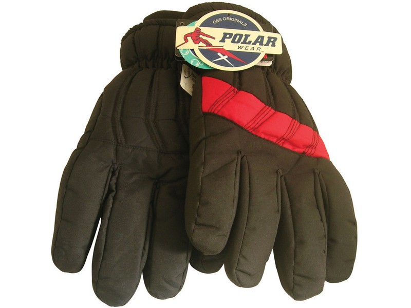 Max Force Winter Assorted Polyester Ski Black Gloves