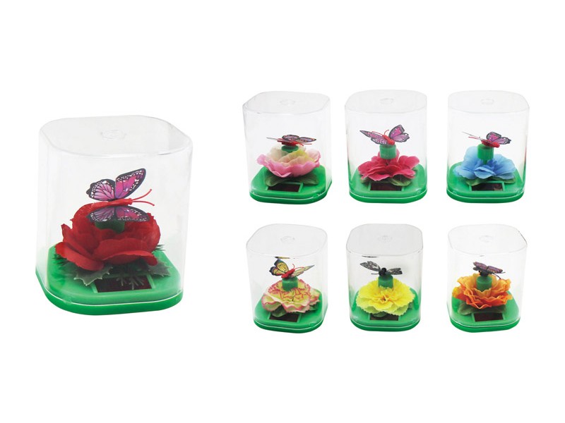 Diamond Visions Flying Butterfly/Flower Solor Hanging Terrarium Plastic 1