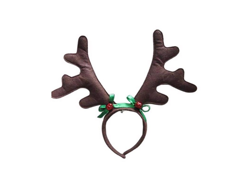 Dyno Brown Christmas Antlers With Bows Headband