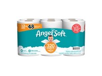 Angel Soft Toilet Paper 12 Rolls 320 sheet 405.33 sq ft