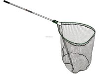 Beckman Landing Net 26"x34" Hoop, 32" Deep Coated Bag, 4' Handle