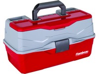 Flambeau 3-Tray Hard Tackle Box- Red, w/Flip-top lid accessory compartment