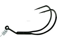Owner Double Toad Bass Hook, Size 5/0, Needle Point, V Angle, Black Chrome,