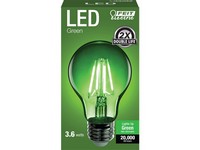 Feit Electric A19 E26 (Medium) Filament LED Bulb Green 30 W 1 pk