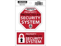 Hillman English White Security Decal 4 in. H X 6 in. W