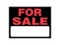 Hillman English Black For Sale Sign 15 in. H X 19 in. W
