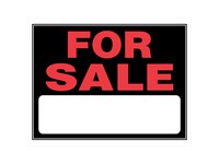 Hillman English Black For Sale Sign 15 in. H X 19 in. W