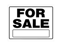 Hillman English White For Sale Sign 20 in. H X 24 in. W