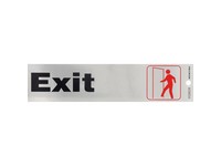 Hillman English Silver Exit Decal 2 in. H X 8 in. W