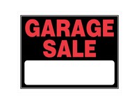 Hillman English Black Garage Sale Sign 15 in. H X 19 in. W