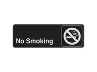 Hillman English Black No Smoking Plaque 3 in. H X 9 in. W
