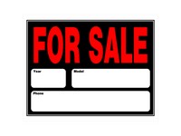 Hillman English Black Auto For Sale Sign 15 in. H X 19 in. W