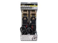 Keeper 1 in. W X 8 ft. L Black Tie Down w/Ratchet 500 lb 2 pk