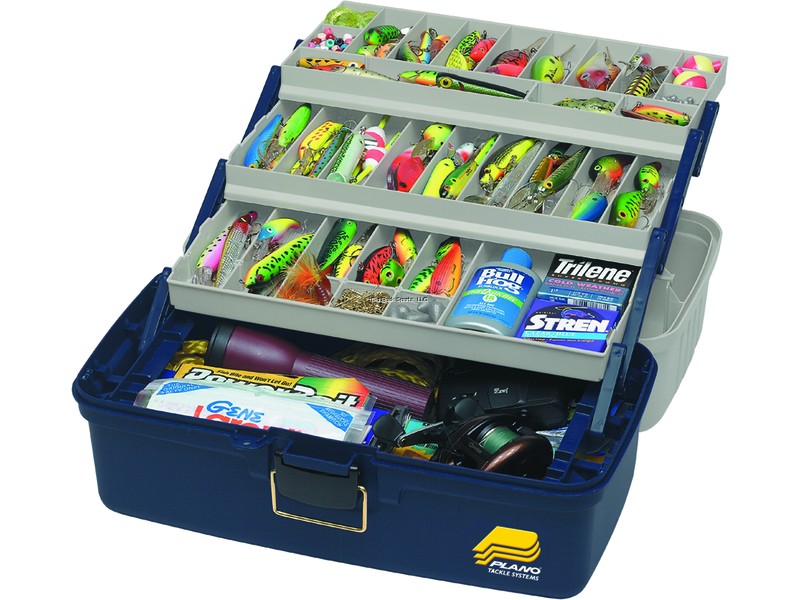 Plano Large 3 Tray Box Blue/Silve