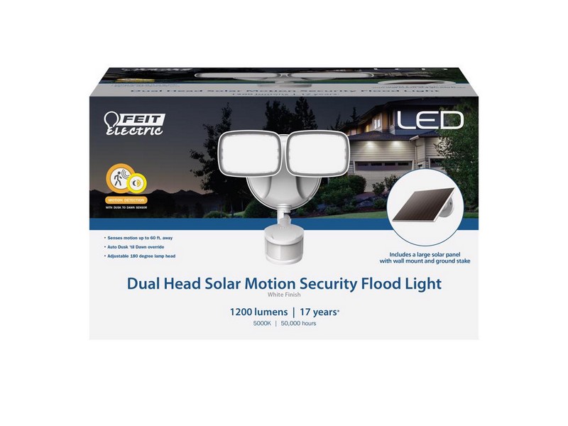 Feit Electric Motion-Sensing Solar Powered LED White Security Floodlight