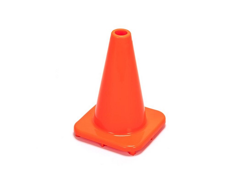 Home Plus Orange Safety Cone 12 in. H X 8.3 in. W