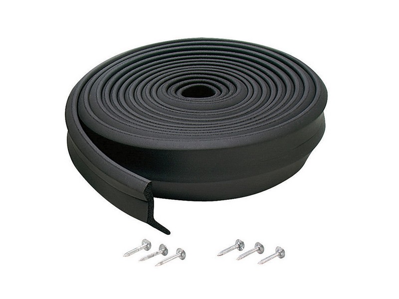M-D Black Rubber Door Set Seal For Garage Doors 9 ft. L X 1 in. T