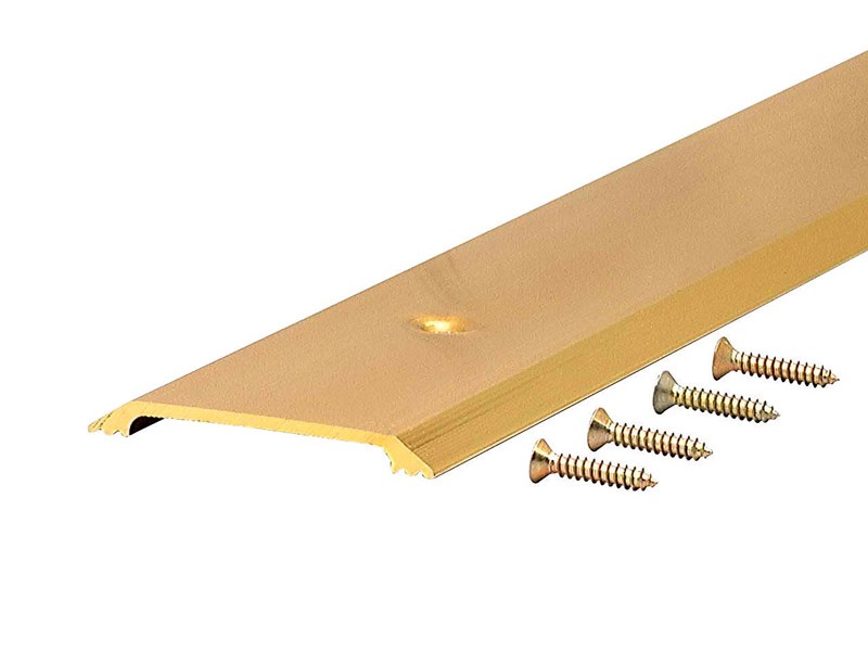 M-D 0.25  H X 2.5 in. W X 36 in. L Bright Aluminum Flat Top Threshold Gold