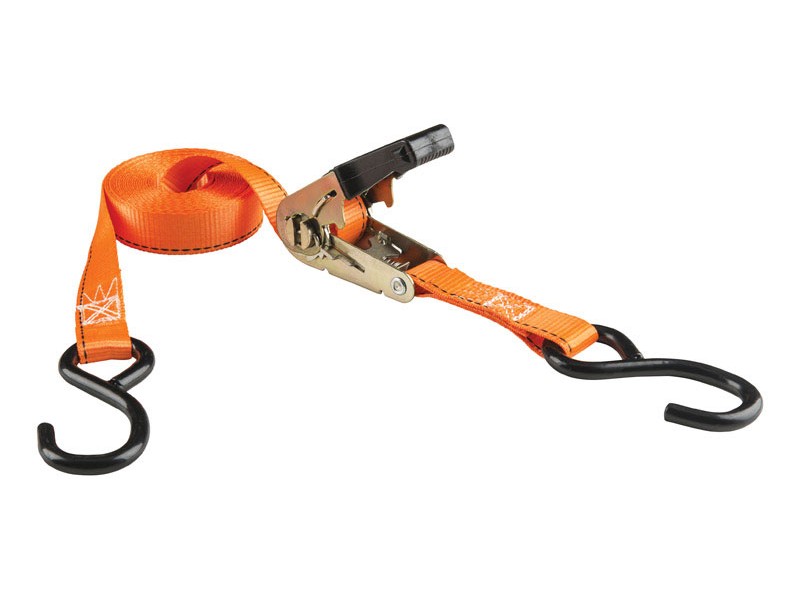 Keeper 1 in. W X 15 ft. L Orange Tie Down w/Ratchet 500 lb 2 pk