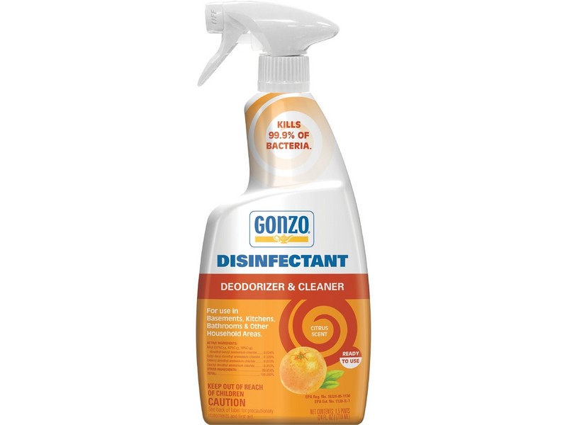 Gonzo Citrus Scent Disinfectant Deodorizer and Cleaner 24 oz 1 pk