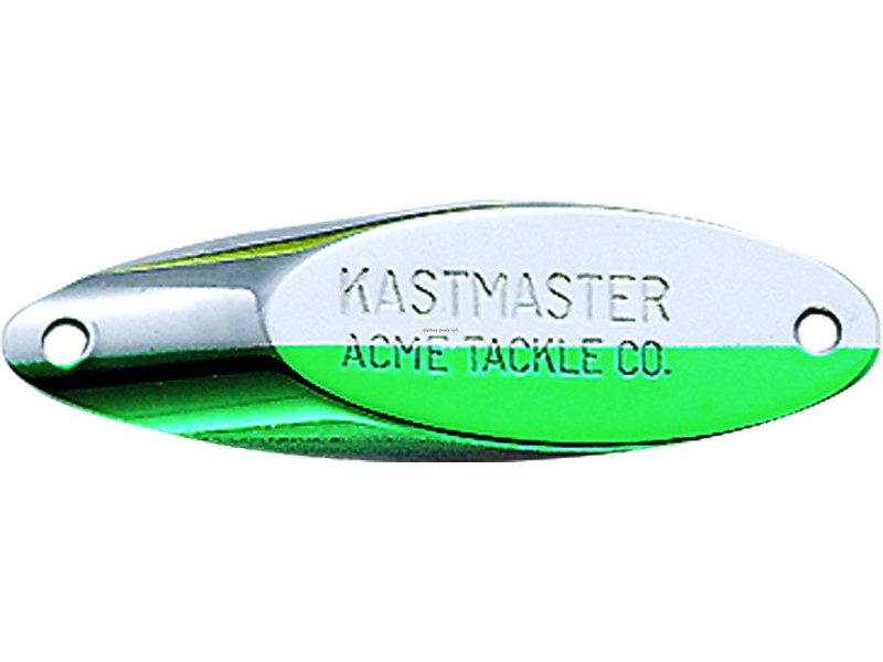Acme SW10/CHNG Kastmaster Spoon, 1 3/4", 1/4 oz, Chrome & Neon Green