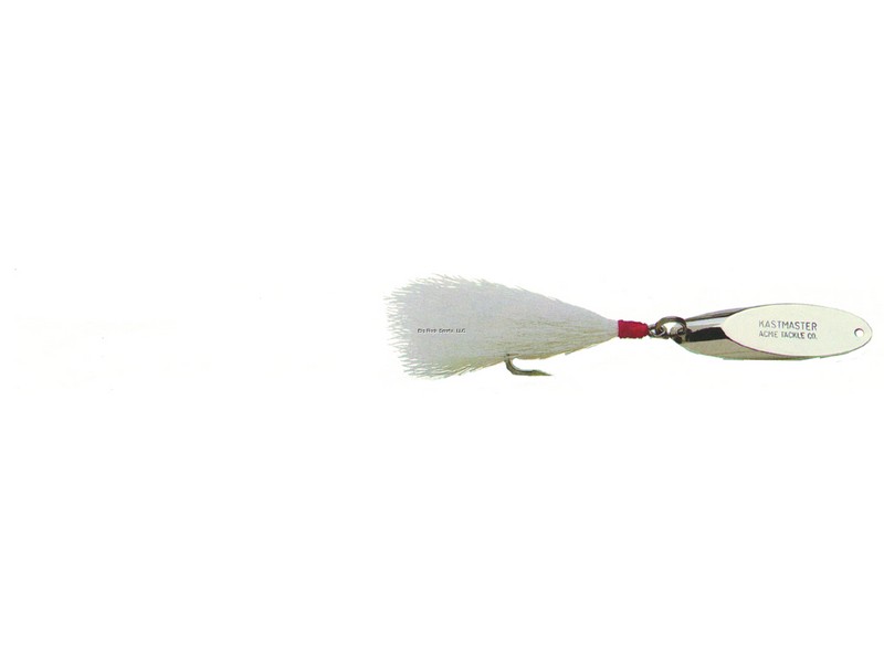Acme SW1051/CH Kastmaster Spoon, 1 3/8", 1/8 oz, Chrome with White Bucktail