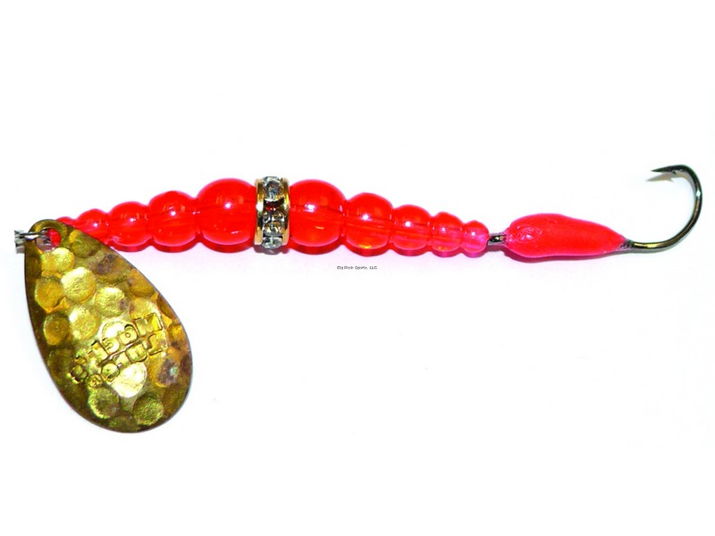 Mack's Lure 16301 Kokanee Killer, #8 Single Hook, 48" Leader, Hammered Brass