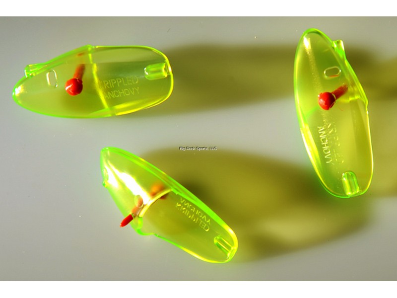 Krippled 11020-KAURCH Anchovy U-Rig-M Head, Chartreuse, 3/Pack