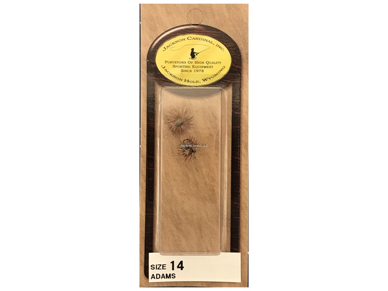 Jackson Cardinal C001-14 Dry Fly, #14, Adams, 2/Pack