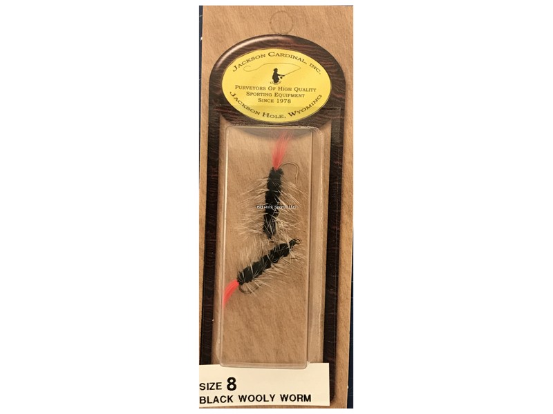 Jackson Cardinal C300-8 Wooly Worm, #8, Black, 2/Pack