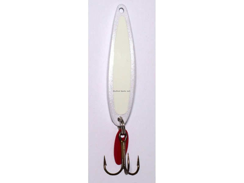 Bay de Noc 3PGLO Swedish Pimple Jigging Lure, 1-1/2" 1/5oz Glo/Pearl