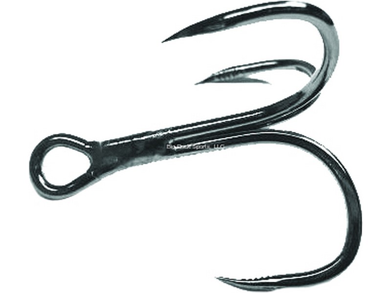 Maruto Treble 4-10 Grabber Hook Size 4, Semi Razor Point, 10X, Treble, Black
