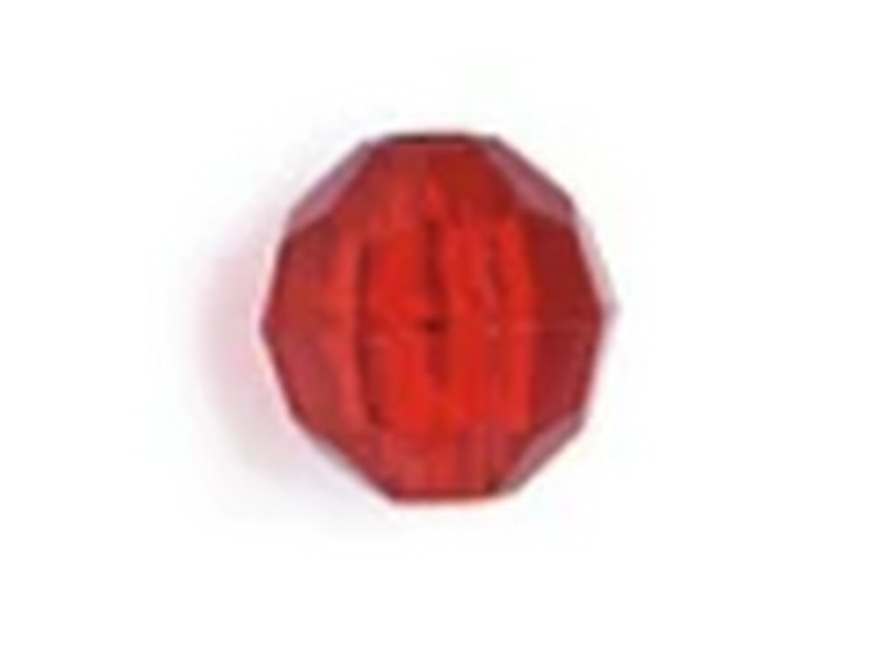 Fish Eye Tackle Bead Faceted 6MM Plastic Ruby